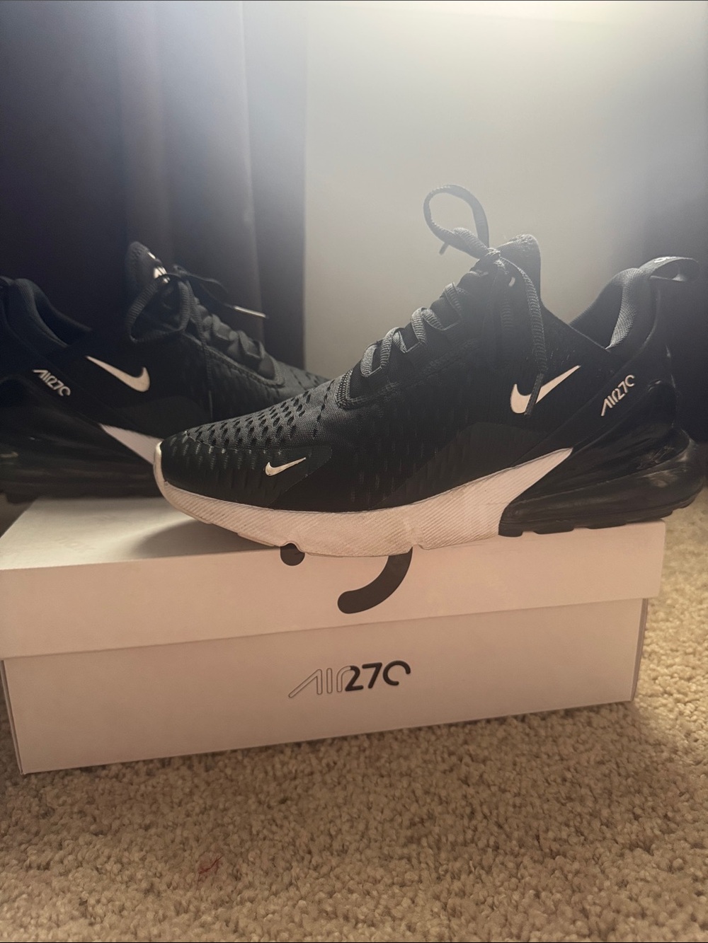 Nike Air Max 270 Women’s Black and White Sneakers